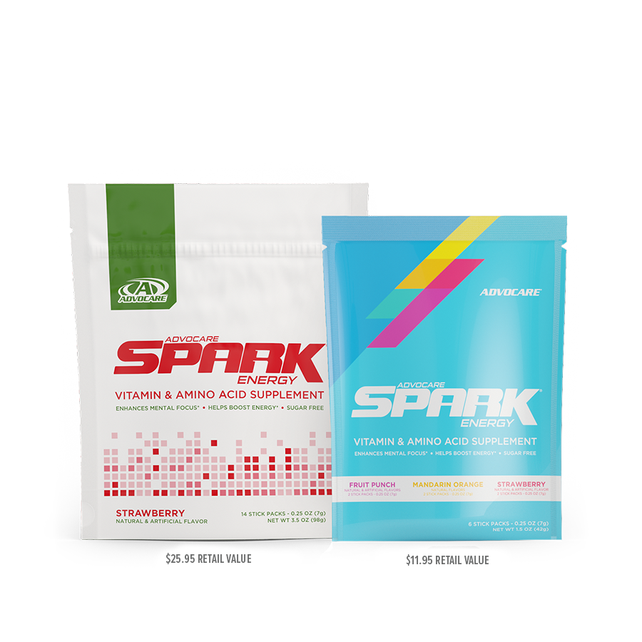 Spark Strawberry and Spark Sample Pack gusset bags.
