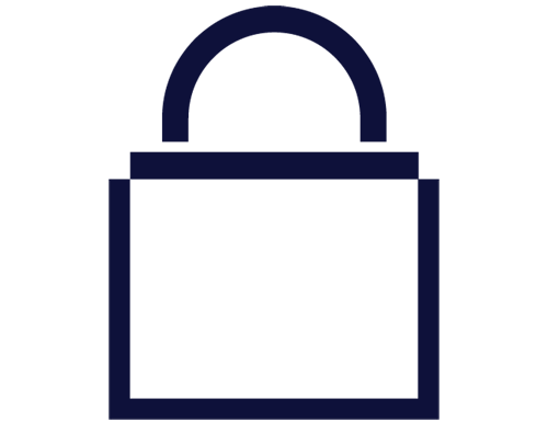 Icon of a blue lock