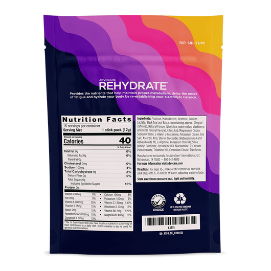 AdvoCare Rehydrate® Stick Packs, Blackberry Iced Tea  large image number 3