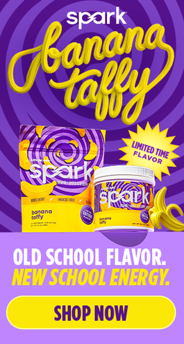 Spark Banana Taffy Limited Time Flavor. Old School Flavor. New School Energy.