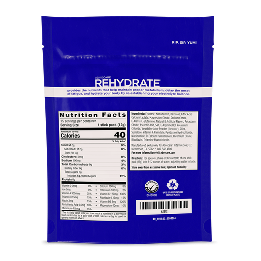 AdvoCare Rehydrate® Stick Packs, Fruit Punch  large image number 3