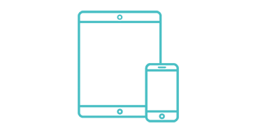 mobile phone and tablet line drawing